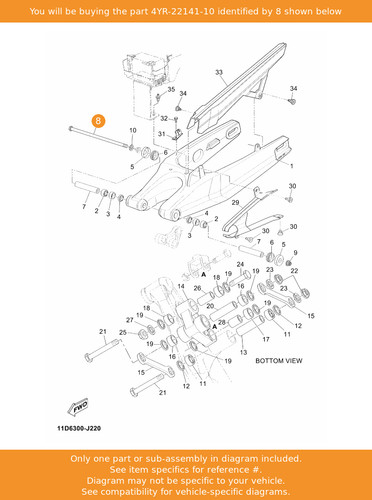 Yamaha shaft pivot - shaft,,