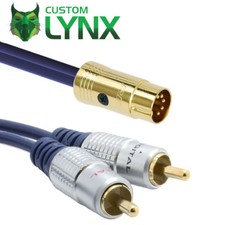 5 Pin Din to 2 x RCA Phono