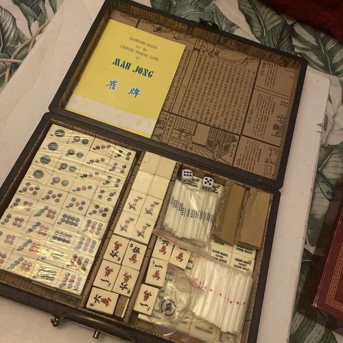 Vintage mahjong set complete - vintage,