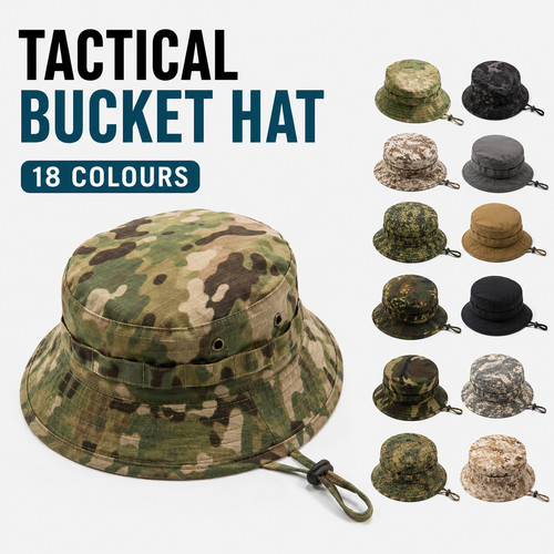 Military bucket hat - bucket, camo