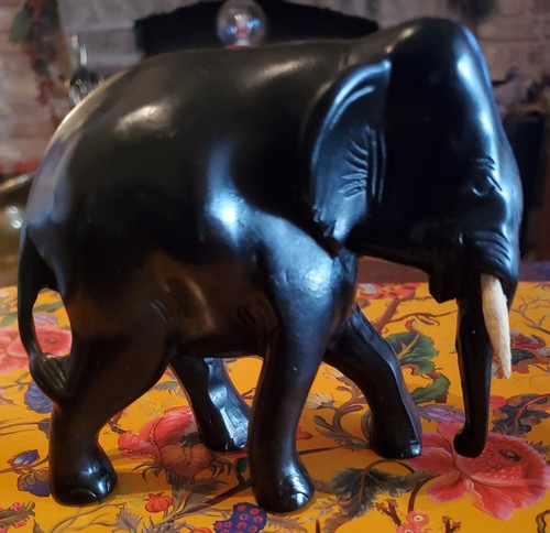 Ebony wood elephant hand - wood,