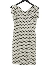 Isabel De Pedro Bodycon Midi Dress UK14 in Cream