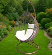 Rattan Hanging Egg Chair Brown