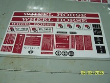 Wheel Horse C-160 Automatic Garden Tractor Complete Decal Set