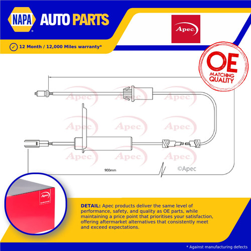 Handbrake cable fits - fits, mercedes