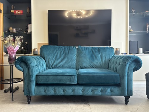 Teal velvet - teal, green)