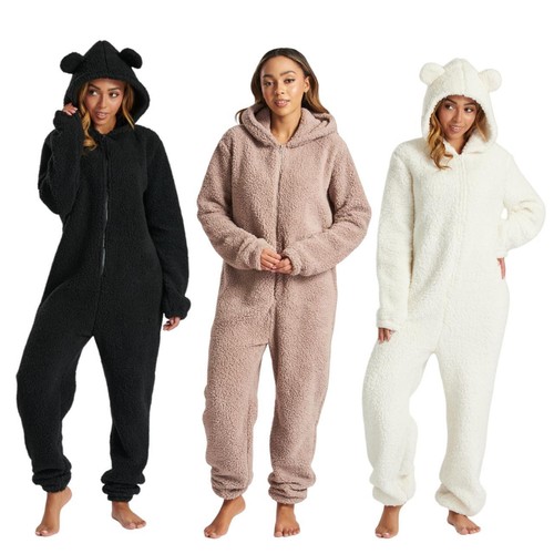 Fleece teddy bear 1onesie - teddy,
