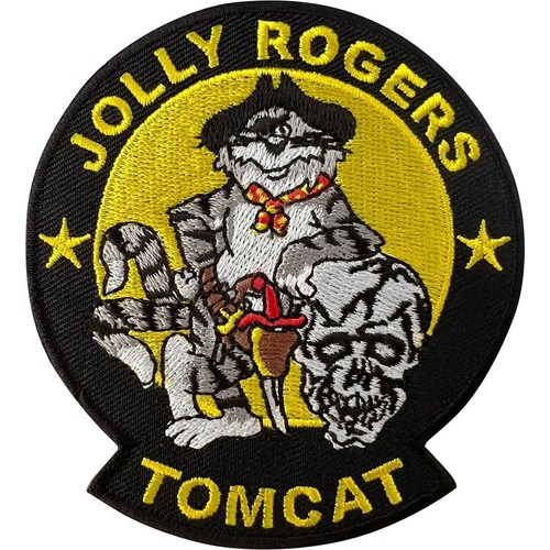 Jolly rogers tomcat patch iron - rogers,