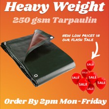 Heavy Duty Tarpaulin 250GSM Waterproof Cover Camping Groundsheet Tarp