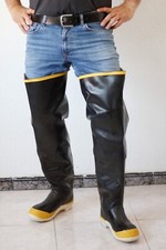 Firefighter Rubber Waders BLACK DIAMOMD (Fireman Boots Waders) EU 43 / US 9 M