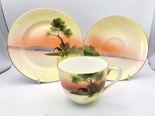 Vintage japanese teacup trio - japanese,