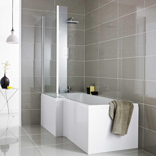 White gloss shower - shower, panel