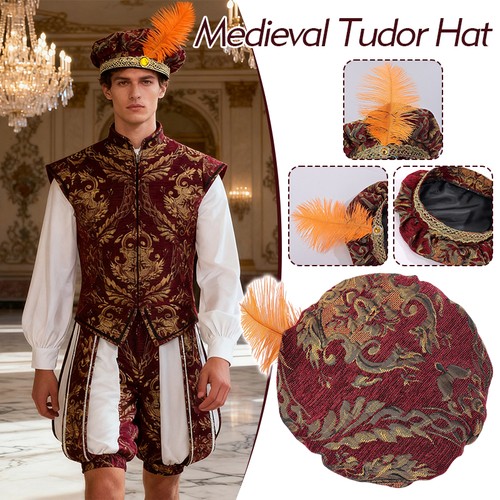 Medieval tudor hat with - medieval,