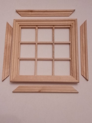 Dolls house pane wooden - 9,