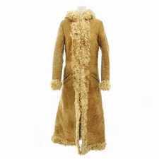 Sawyer Napa Vintage Hooded Shearling Coat Real Leather Lamb Fur 6M