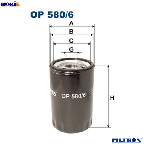 Oil filter 580 for mg - filter,