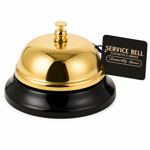 Gold service bell reception - bell,