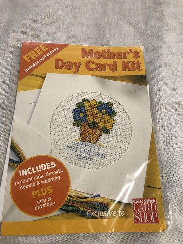 Cross stitch card shop kit - stitch,