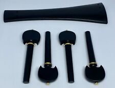 BAROQUE STYLE CELLO EBONY TAILPIECE AND PEGS SET, FULL SIZE 4/4!