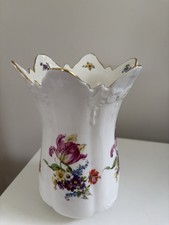 Vintage Bone China Vase floral Large Connoisseur Pottery UK