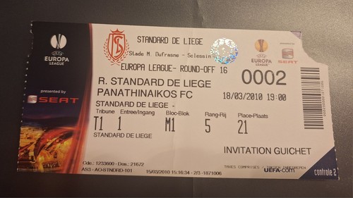 Ticket standard liege - standard,