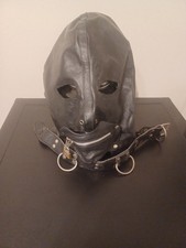 BDSM Leather Mask Hood