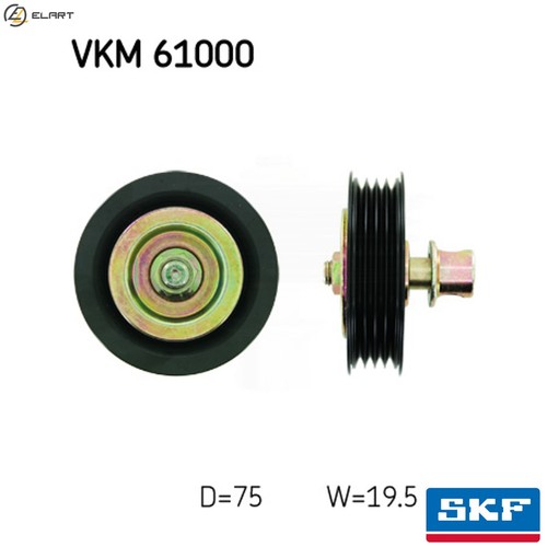 Deflectionguide pulley vribbed - deflectionguide,