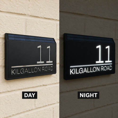 Light house sign solar led - house,
