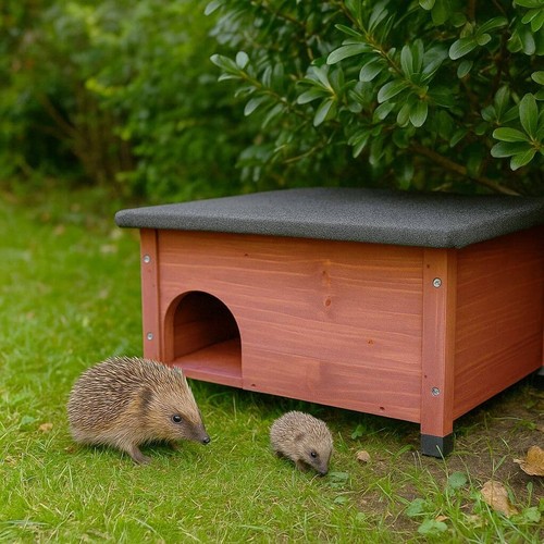 Hedgehog house with double - house,