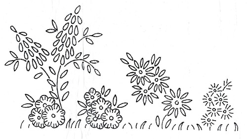 Vintage embroidery transfer - vintage,