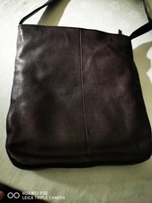 Lloyd Baker Black Leather Crossbody Bag with Multiple Pockets Adjustable Strap