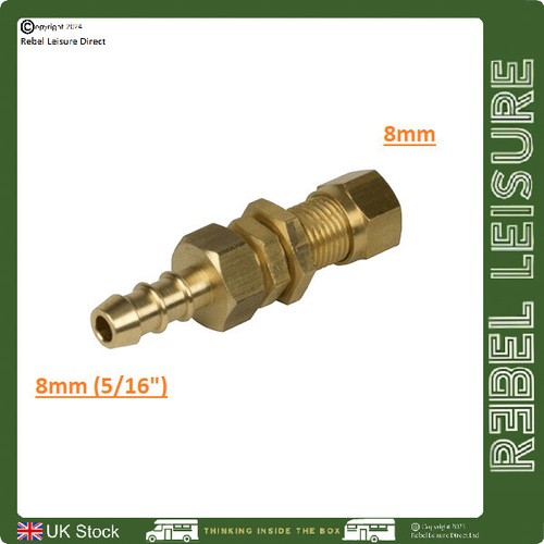 8mm brass compression - brass, compression/fulham