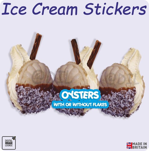 Ice cream stickers oyster - cream,