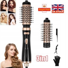 3 in 1 Rotating Blow Dryer Brush Spin Hair Dryer Hair Volumizer Curling 1000W