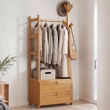 Bamboo Wooden Coat Hat Stand