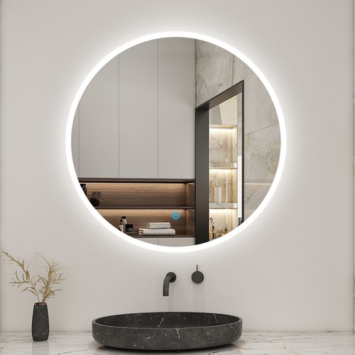 Round bathroom mirror with - mirror,