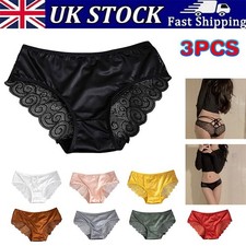 3PCSWomens Shiny Satin Silky