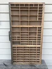 Antique Vintage Wooden Printers Drawer Hamilton Letterpress Shadow Box TJ10