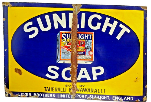 Vintage sunlight soap enamel - sunlight,