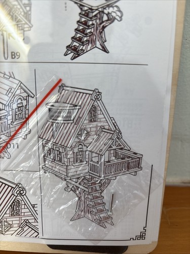 Puzzle tree house wooden - 3d,