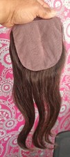 18INCH BRAZILIAN VIRGIN HAIR STRAIGHT 5X5 WIDER SILK BASE CLOSURE DARK BROWN 2#