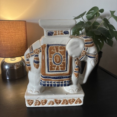 Vintage ceramic elephant - ceramic,