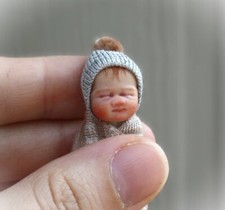 ~ Tiny 1:12 Scale OOAK Bundle Baby Boy Sculpted from Polymer Clay by YivArtDolls