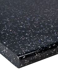 Black Sparkle Strass Noir Gloss Laminate Kitchen Worktop 40mm - Cut to Size