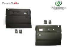 TERRAFIRMA DOOR CARDS X 2 BLACK MANUAL WINDOWS TF2440 TF2441 FITS DEFENDER 