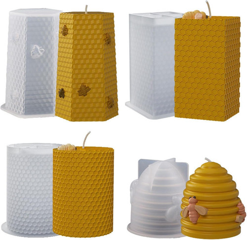 Pcs bee honeycomb candle - 4,