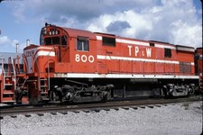 Toledo, Peoria and Western (TP&W) - C425 - #800 - Original 35mm Slide.