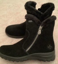 RIEKER ‘ORIGINAL’ 1874 BLACK SUEDE BOOTS. SIZE 4