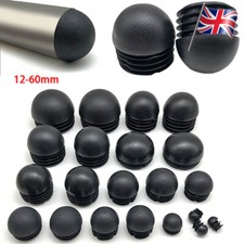 Domed-Round-Plastic-Black-Blanking-End-Cap-Caps-Tube-Pipe-Inserts UK