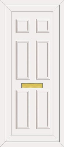 White full height upvc door - white,